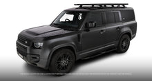 Galerie de toit Rhino-Rack Pioneer 6 pour Land Rover Defender II, 2100x1240mm, avec pieds RCL, vue de face.