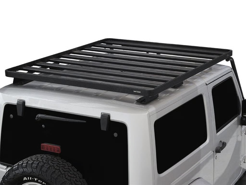 Kit galerie de toit Front Runner Slimline II pour Jeep JK 2 portes, dimensions 1762x1425 mm, galerie robuste pour véhicule tout-terrain