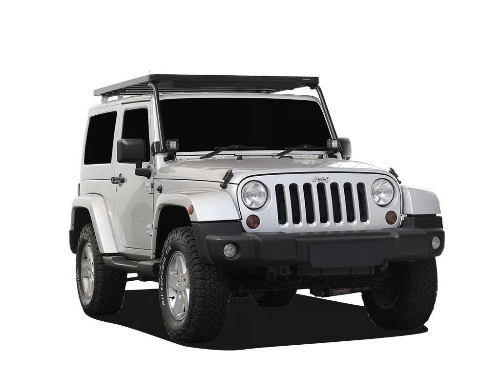 Galerie de toit Front Runner Slimline II pour Jeep JK 2 portes, extrême, en aluminium, dimensions 1762x1425 mm.