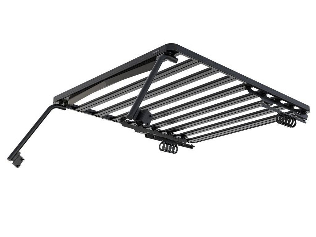 Galerie de toit Front Runner Slimline II pour Jeep JK 2 portes, 1762x1425 mm, montage extrême, robuste et élégante.