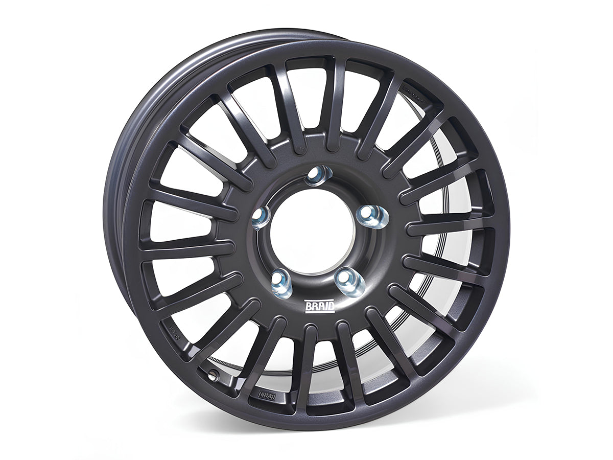 Jante en aluminium BRAID Winrace T grise, 5x17 pouces, 6x139.7 mm, ET34, CB 95.1 pour véhicule tout-terrain.