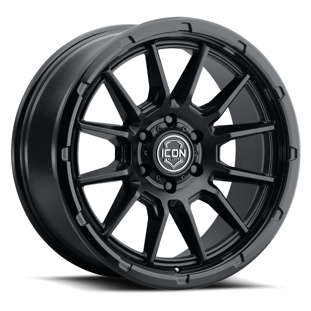 Jante ICON Alloys Cajon Double Black pour 4x4, finition noire, look robuste, compatible avec véhicules tout-terrain, performance offroad