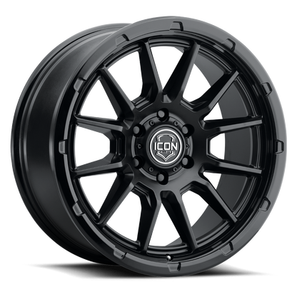 Jante ICON Alloys Cajon Double Black pour 4x4, finition noire, look robuste, compatible avec véhicules tout-terrain, performance offroad