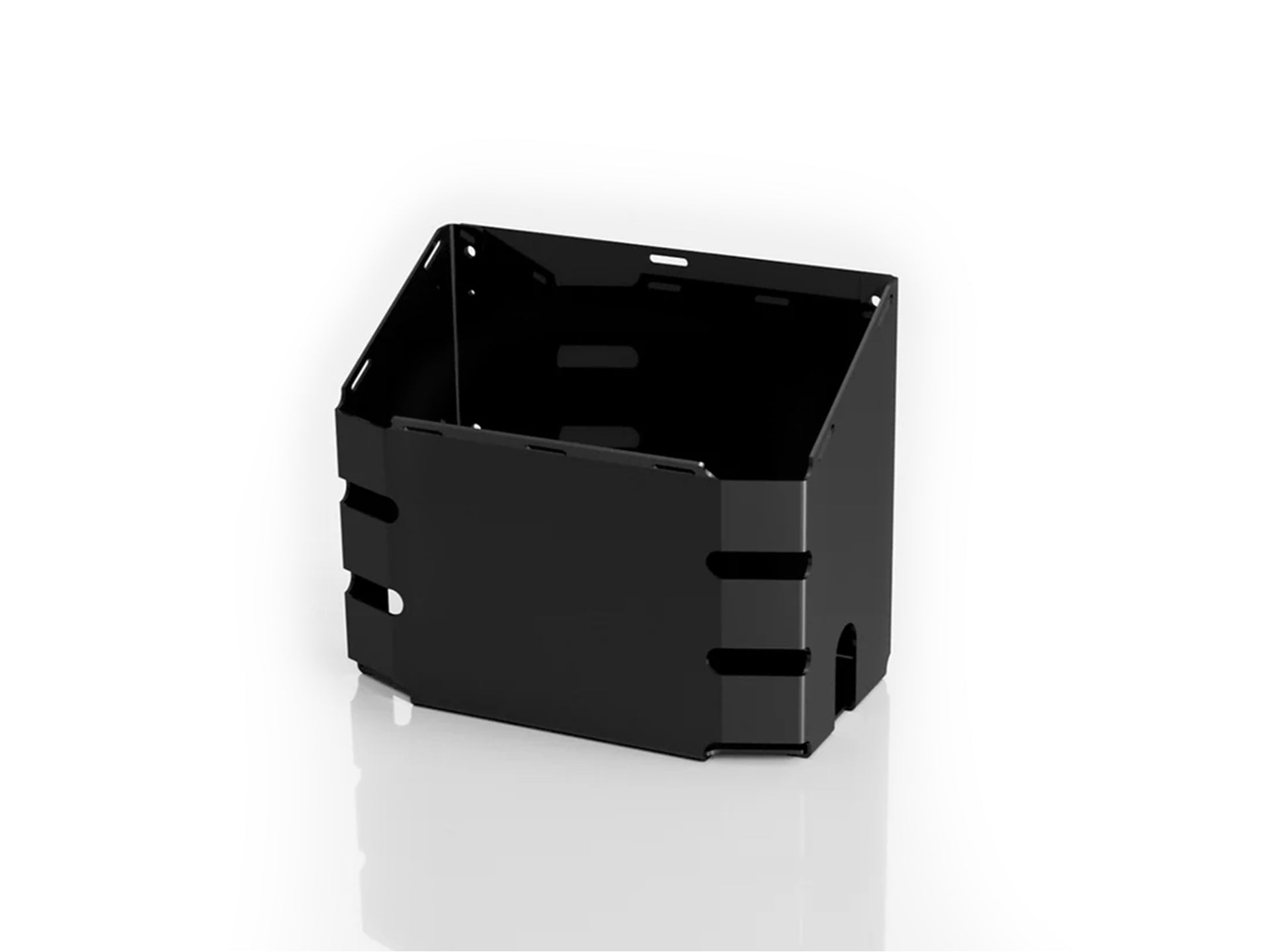 Support pour jerrican 22L ONTAP Noir, fixation robuste 4x4, conçu pour sécuriser un jerrican dans un véhicule tout-terrain.