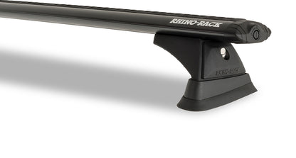 Kit de 3 barres de toit VORTEX pour Land Cruiser 100 (1998-2007) de la marque RHINO-RACK, fixées sur le toit du véhicule.