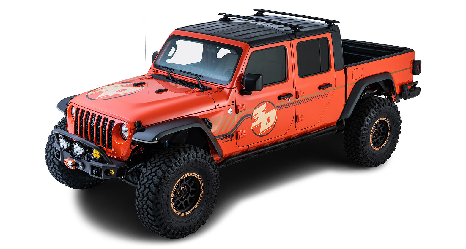 Kit de 2 barres de toit RHINO-RACK Backbone pour Jeep Gladiator JT, 1500mm, montage facile, robuste et durable.