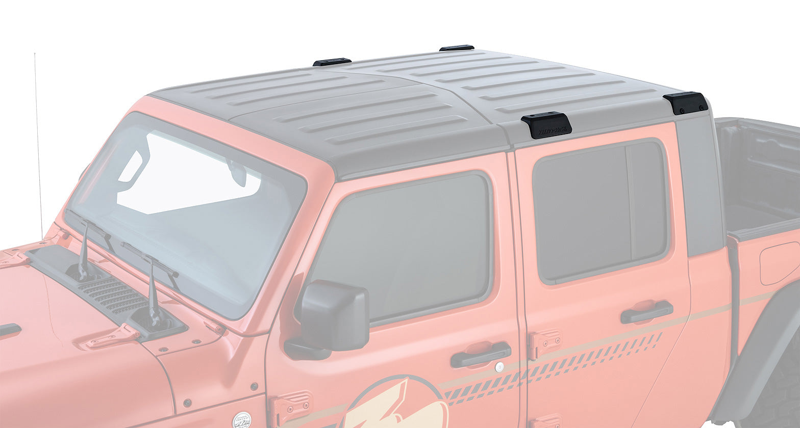 Kit de 2 barres de toit Rhino-Rack Backbone, 1500mm, adaptées pour Jeep Gladiator JT, pour le transport de charges sur le toit.