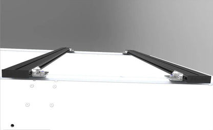 Kit de 2 barres de toit en aluminium Alu-Cab pour fixation sur véhicule, visibles avec supports et profilés robustes