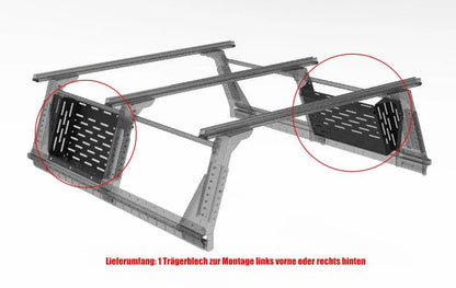 Option Plaque Molle pour Multi-Rack Extensible Extra Cab sur Xperts4x4 Accessoires 4x4 Off-Road