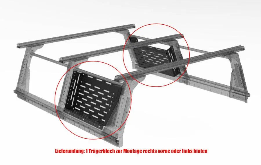 Option Plaque Molle pour Multi-Rack Extensible Extra Cab sur Xperts4x4 Accessoires 4x4 Off-Road