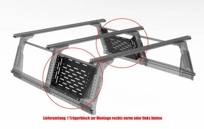 Option Plaque Molle pour Multi-Rack Extensible Extra Cab sur Xperts4x4 Accessoires 4x4 Off-Road