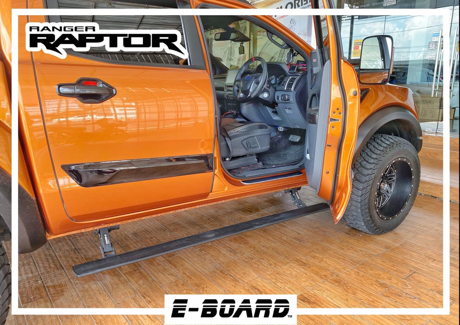 Marche-pied électrique T-MAX pour Ford Ranger/Raptor 2014-2022 Double Cab, accessoire robuste pour facilité d’accès.