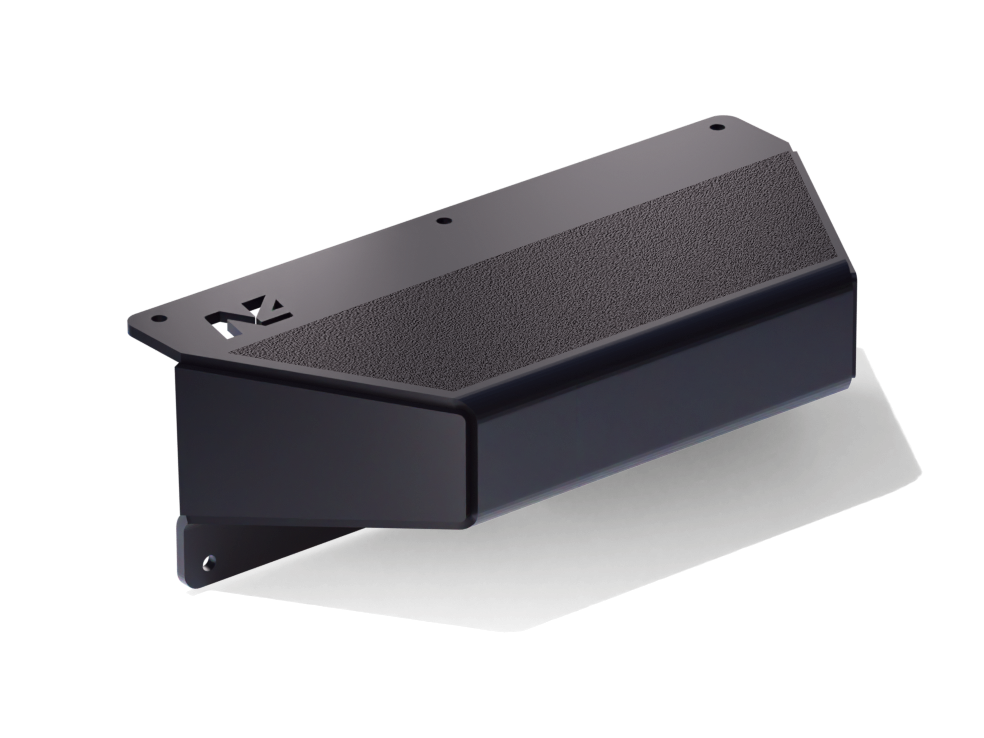 Marche-pieds de 200mm pour profilés rectangulaires de bas de caisse, marque N4 OFFROAD, robuste et antidérapant.