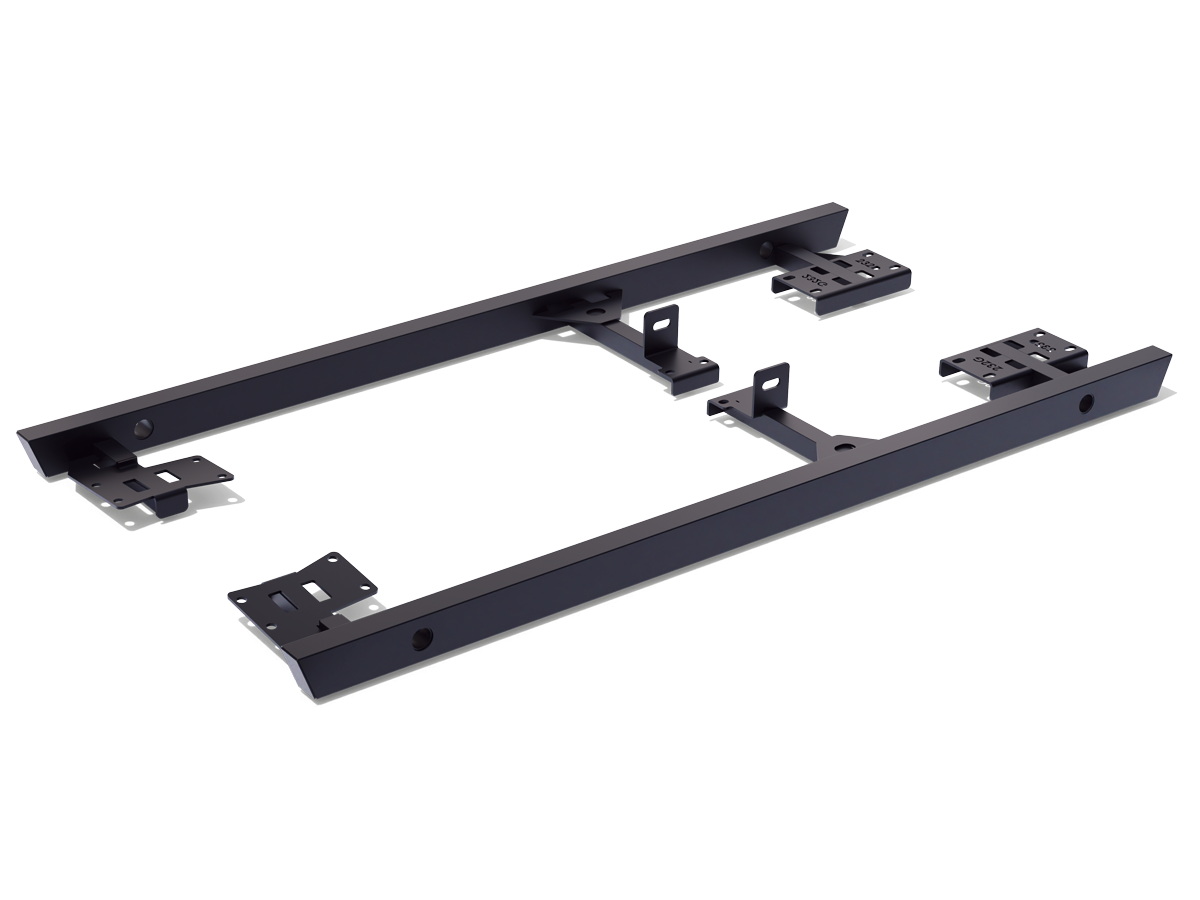 Protections rectangulaires pour bas de caisse Ineos Grenadier N4-Offroad, marche-pieds robustes en acier.