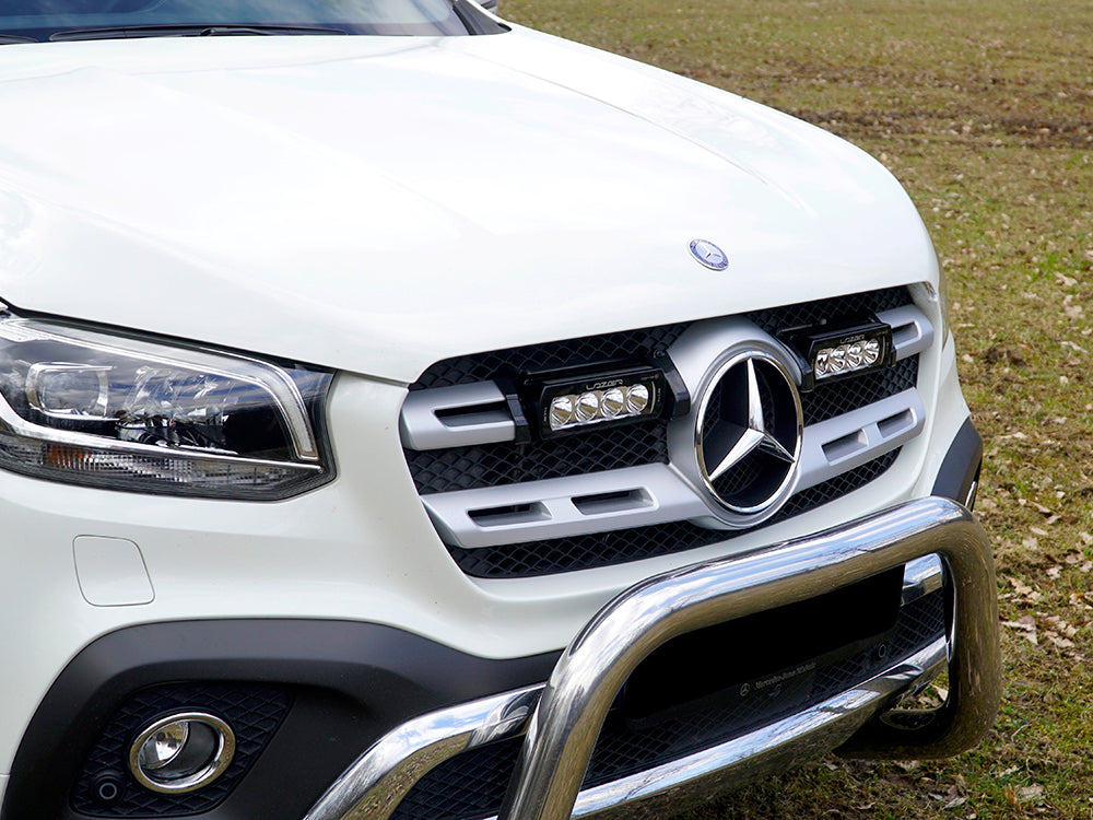 Pack LED Calandre LAZER LAMPS pour Mercedes Classe X 2017+, kit grille LED pour une meilleure visibilité et style.