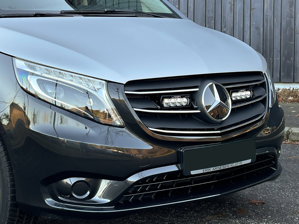 Kit de 2 phares LED pour calandre Mercedes Vito par LAZER LAMPS, éclairage LED puissant pour la grille.