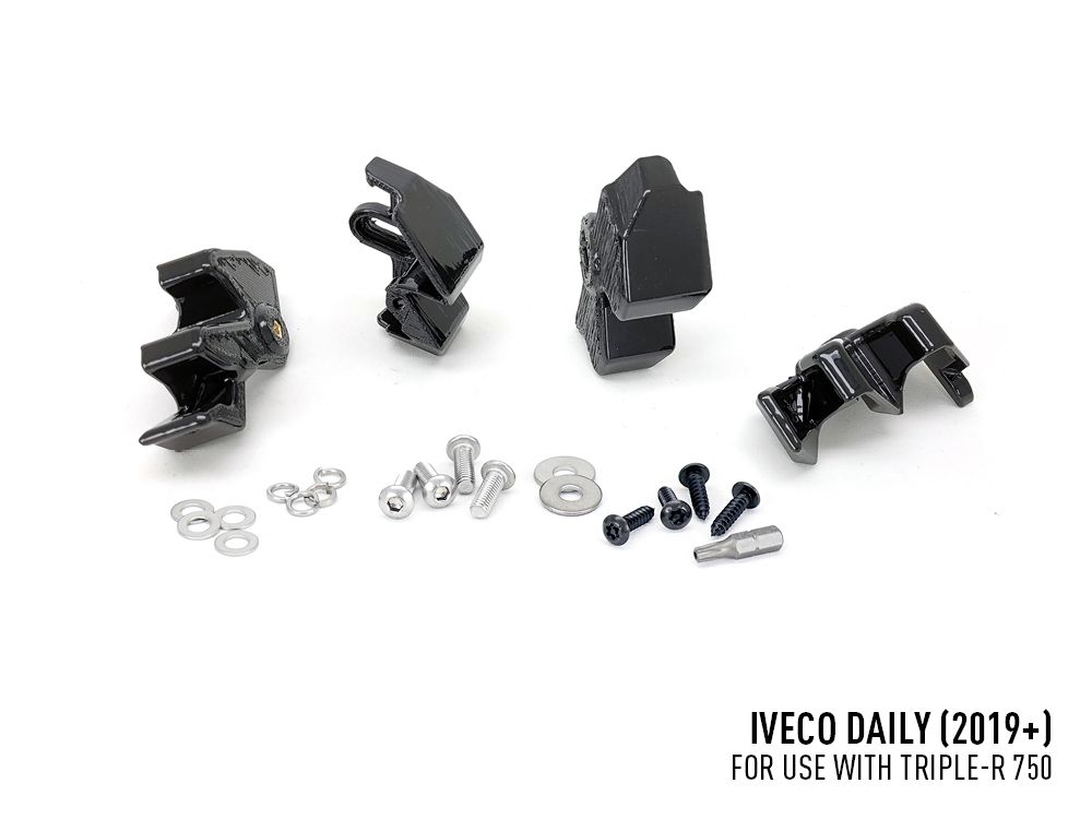 Pack LED Calandre LAZER LAMPS pour Iveco Daily 2019-2021, éclairage LED robuste et moderne pour calandre de camion.