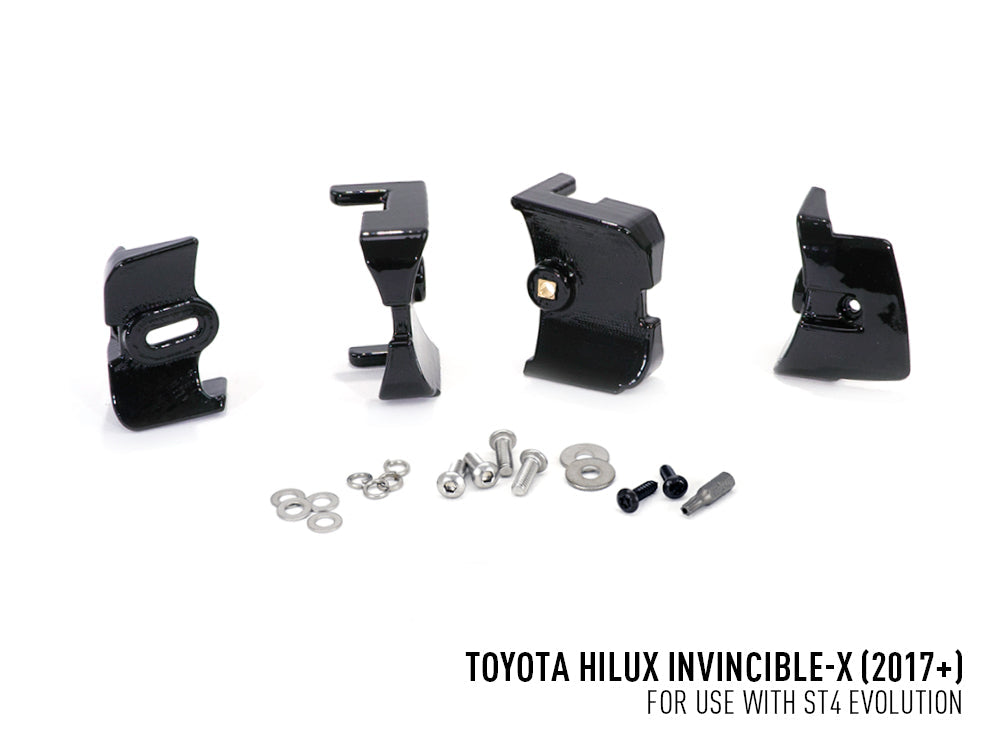Pack LED Calandre LAZER LAMPS pour Toyota Hilux Invincible, éclairage LED moderne et robuste sur la calandre du véhicule.