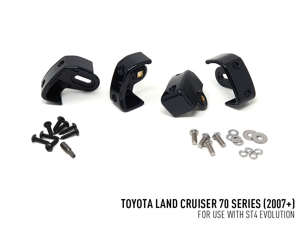 Pack LED Calandre LAZER LAMPS pour Toyota Land Cruiser 70 Série 2007-2023, 2x LED ST4 intégrés, design robuste et moderne.