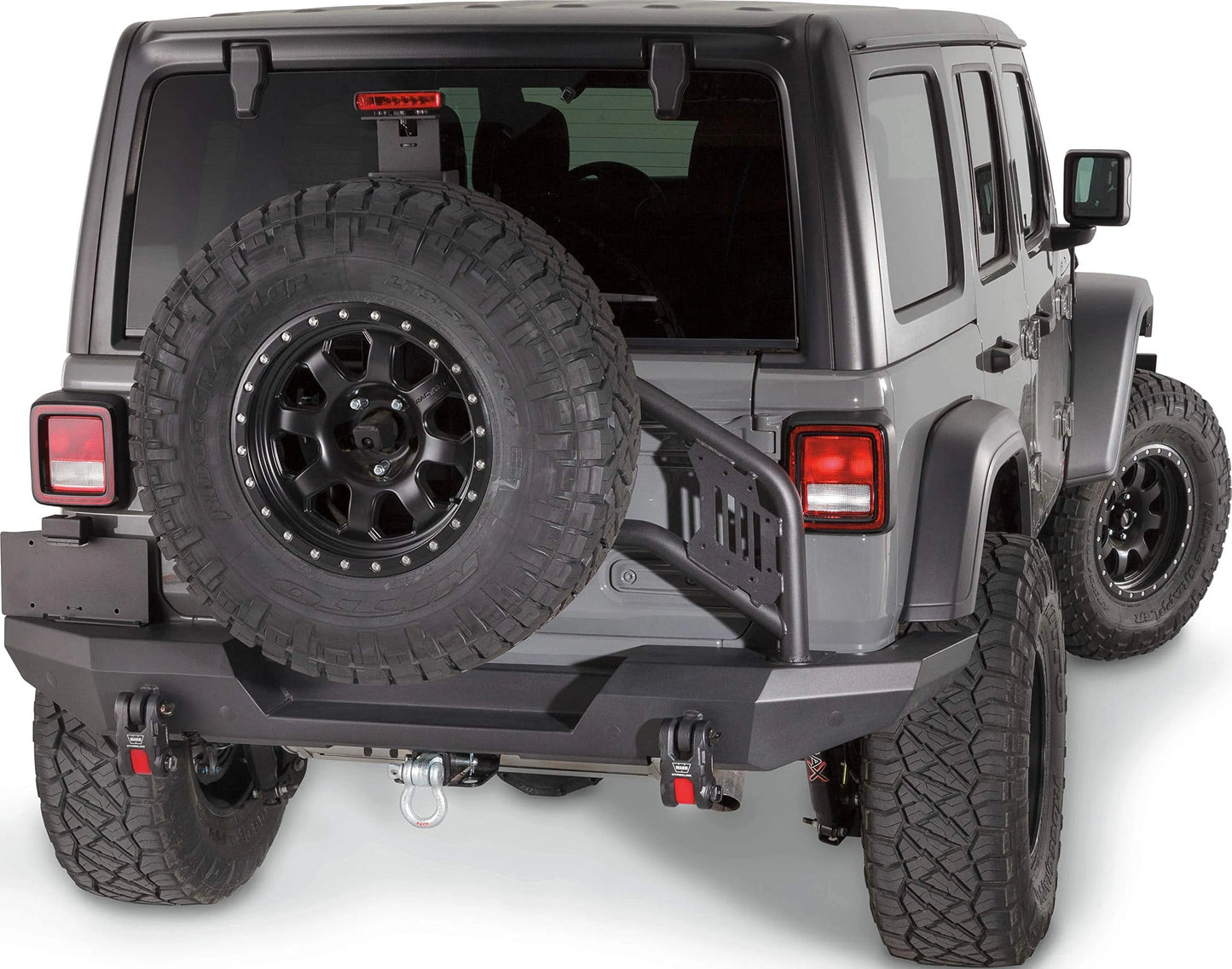 Porte Roue pour PC Arrière WARN Elite Jeep Wrangler JL 2018-2024 sur Xperts4x4 Accessoires 4x4 Off-Road