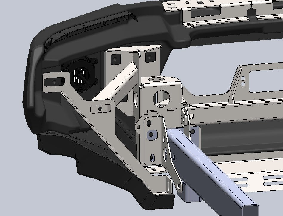 Pare-choc avant ARB Stealthbar pour Toyota Hilux 2016-2020, homologué EU, en acier résistant, visible en détail.