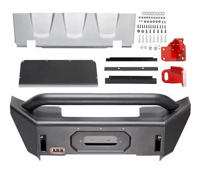 Pare-chocs avant ARB Bondi Stubby pour Jeep Wrangler JL et Gladiator, robuste pare-chocs tout-terrain en acier.