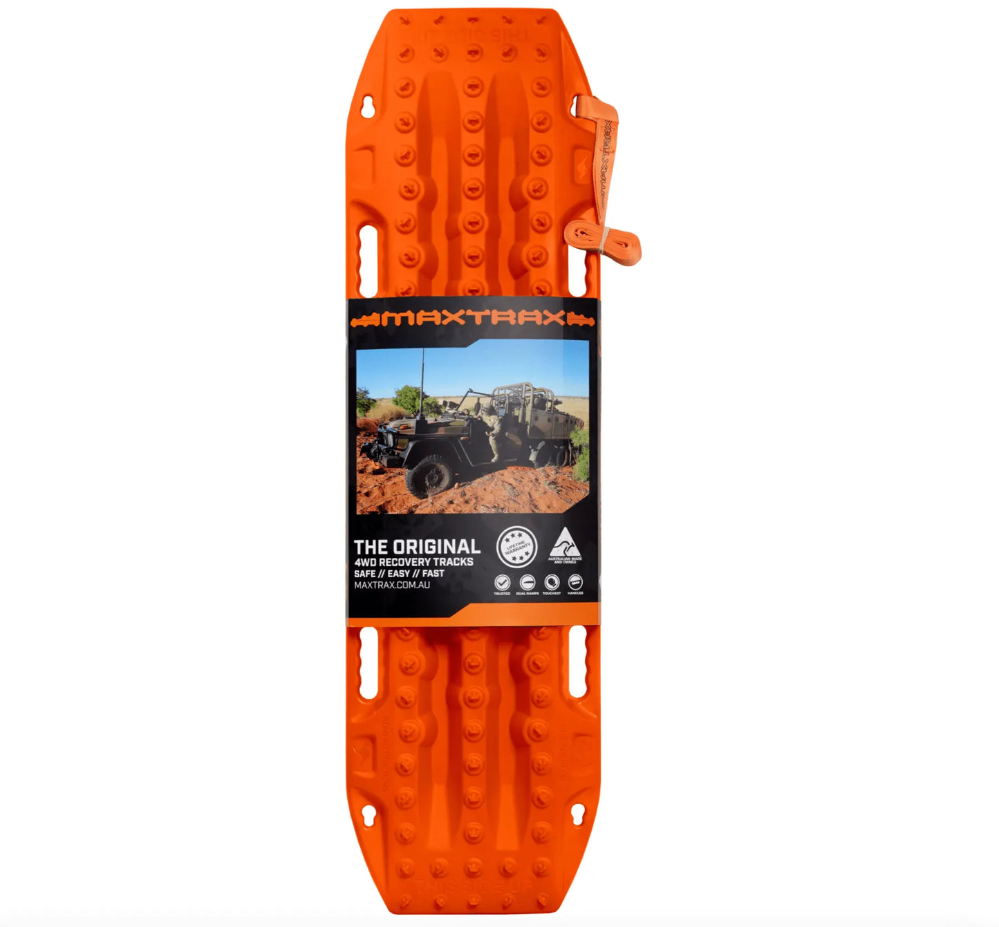 Paquets de 2 plaques à sable Maxtrax MKII, 1,15 m x 0,34 m, pour stabiliser et sécuriser le véhicule en terrain sablonneux.