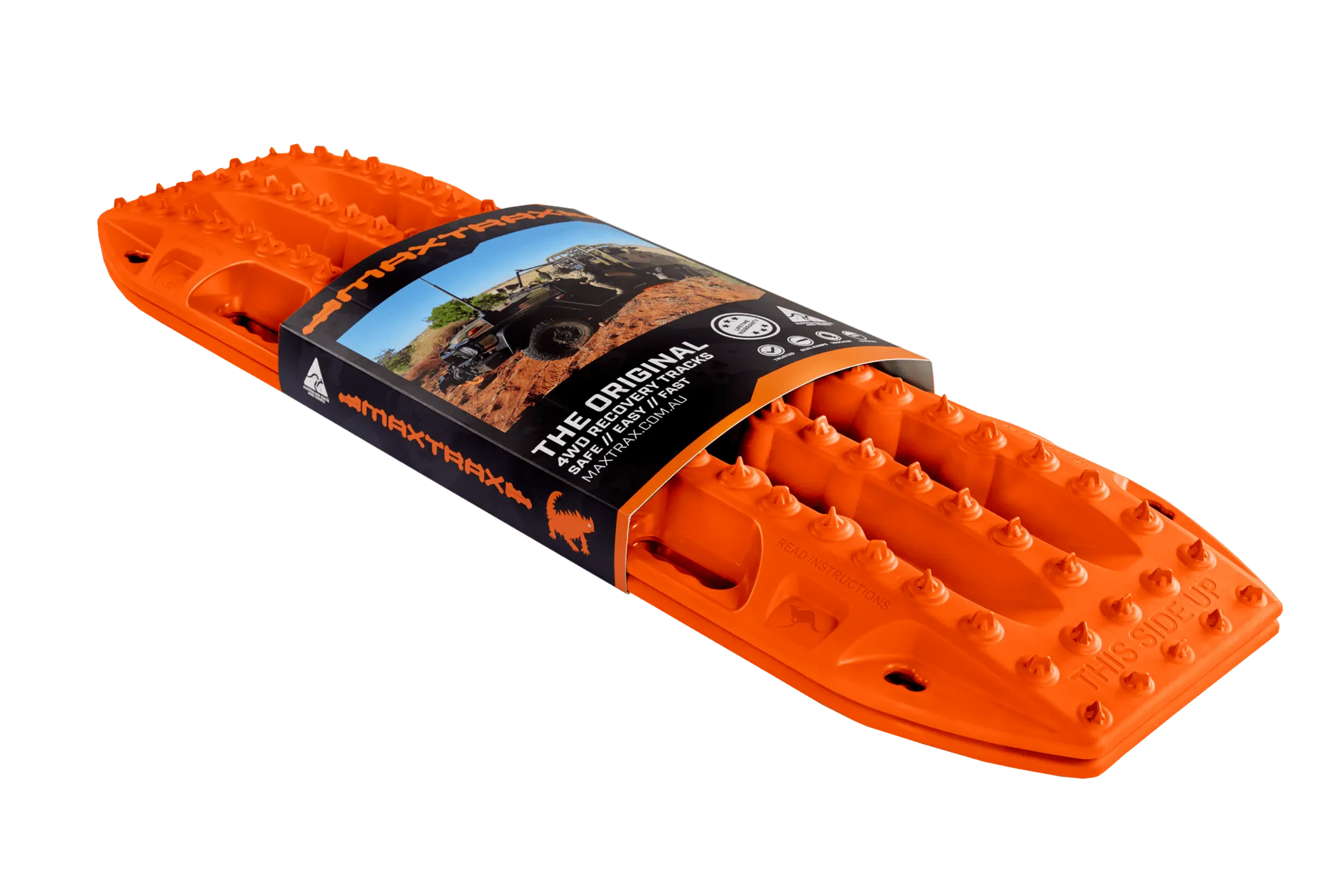Paquet de deux plaques à sable Maxtrax MKII, 1,15 m x 0,34 m, pour stabiliser le véhicule sur le sable ou la boue.
