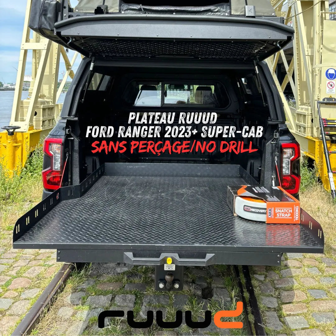 Plateau Coulissant RUUUD Ford Ranger 2023+ SUPER-CAB | Installation Sans Perçage sur Xperts4x4 Accessoires 4x4 Off-Road