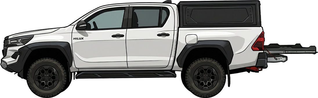 Plateau Coulissant Toyota Hilux 2016+ Double Cabine Predator Offroad sur Xperts4x4 Accessoires 4x4 Off-Road