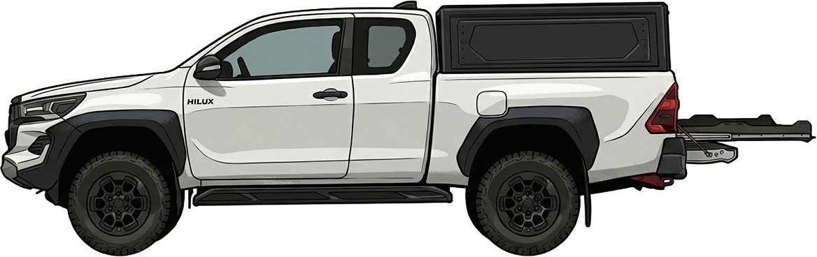 Plateau Coulissant Toyota Hilux 2016+ Extra Cabine Predator Offroad sur Xperts4x4 Accessoires 4x4 Off-Road