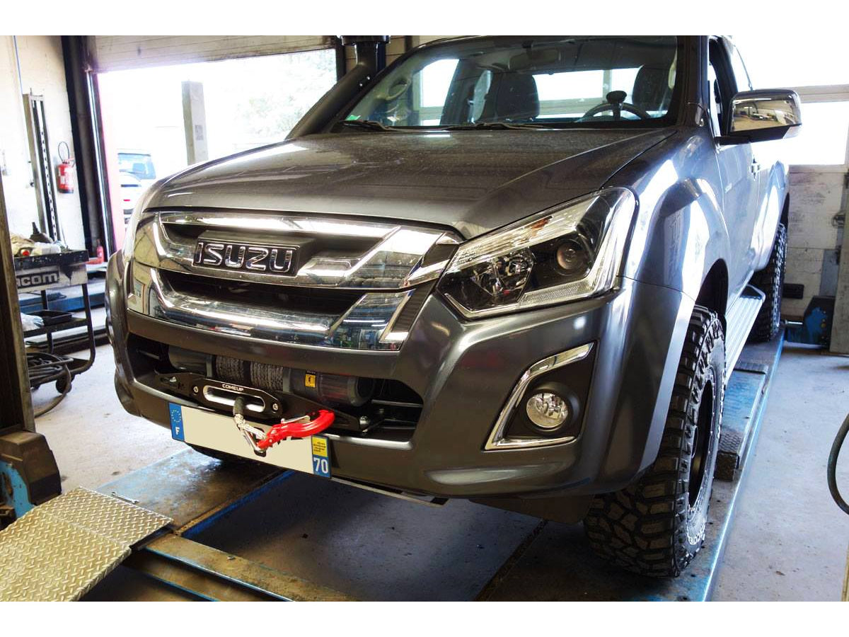 Platine de treuil intégrée au pare-chocs d'origine pour Isuzu D-Max 2012-2020, fabriquée par N4 OFFROAD.