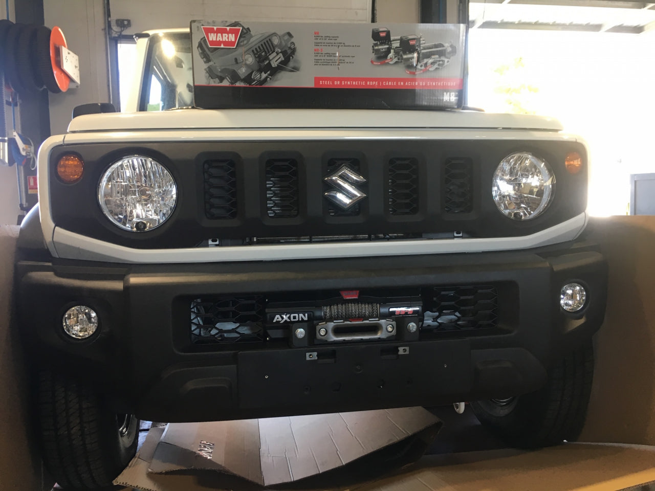 Platine de treuil intégrée au pare-chocs d'origine pour Suzuki Jimny après 2018, N4 OFFROAD, fixation robuste pour treuil.