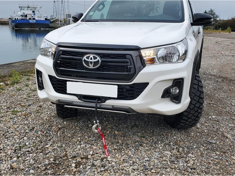 Platine de treuil intégrée au pare-chocs d'origine pour Toyota Hilux Revo avant 12/2020, marque N4 OFFROAD.