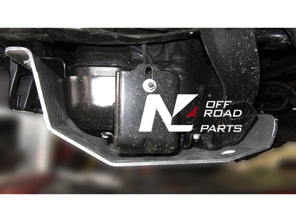Protection inférieure en aluminium 6mm pour Jeep Wrangler JL 2.2L, blindage AD Blue et silencieux par N4 OFFROAD.