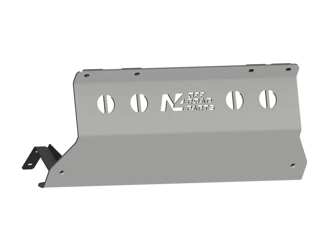 Protection inférieure en aluminium de 6mm pour Jeep Wrangler JL, blindage arrière silencieux par N4 Offroad, robuste et durable.