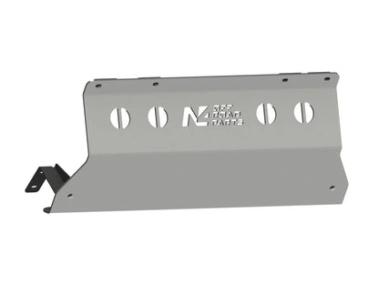 Protection inférieure en aluminium de 6mm pour Jeep Wrangler JL, blindage arrière silencieux par N4 Offroad, robuste et durable.
