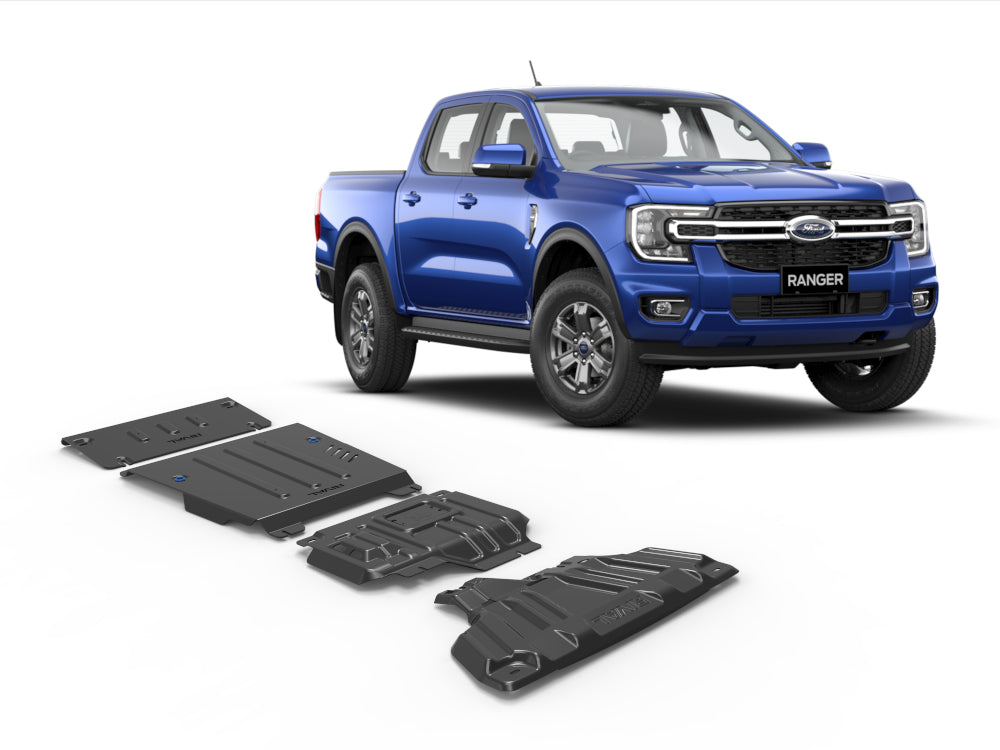 Protection inférieure en acier 3mm pour Ford Ranger 2023+ de la marque RIVAL 4x4, blindages robustes pour le dessous du véhicule.