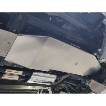 Protection inférieure Almont4WD Réservoir LongRanger 140L pour Ford Raptor 2023+ en aluminium, renforçant la protection du réservoir.