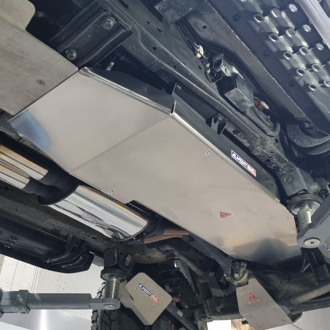 Protection inférieure Almont4WD pour réservoir LongRanger 140L sur Ford Raptor 2023+, protection robuste et durable pour le véhicule.
