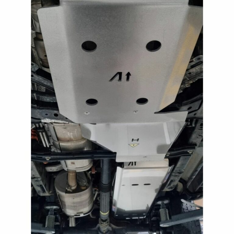Protection inférieure pour boîte vitesse et transfert Ford Ranger PX4 Hybride 2025, marque ALMONT4WD, en acier robuste.
