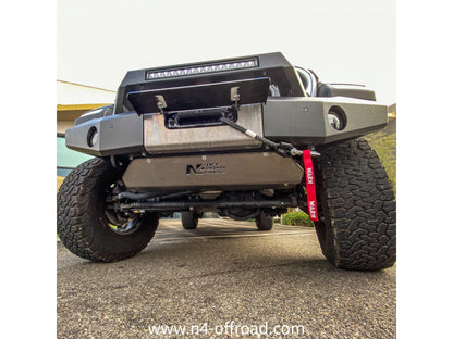 Protection inférieure en aluminium de 8mm pour Jeep Wrangler JL et Gladiator, compatible avec pare-chocs N4-Offroad.