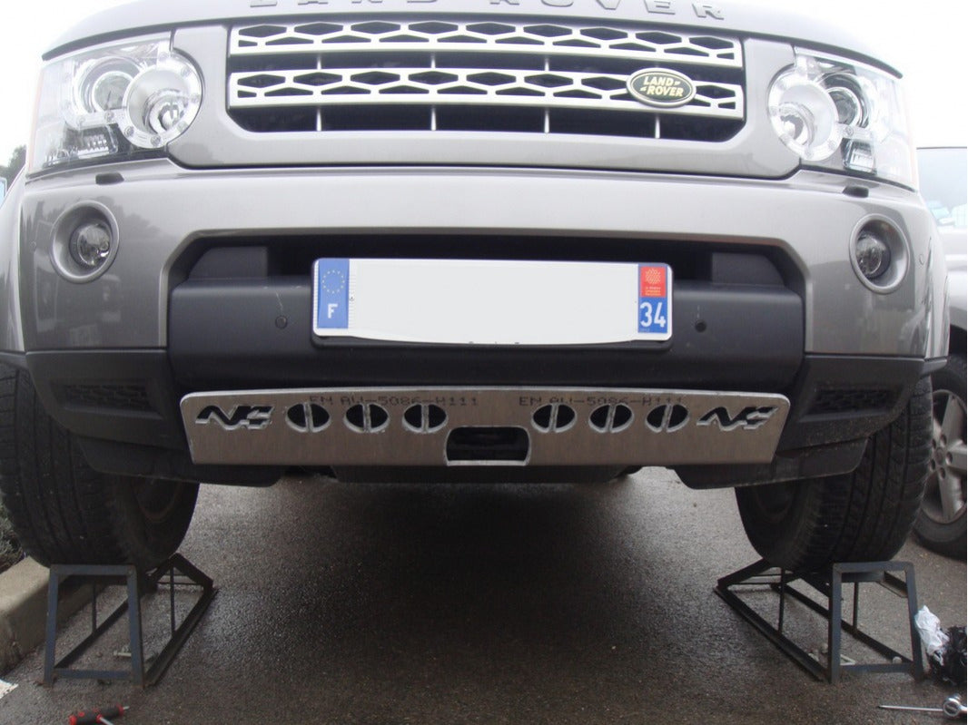 Protection inférieure en aluminium de 8mm pour Land Rover Discovery IV, ski de protection avant N4 OFFROAD, robuste et résistant.