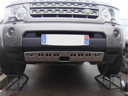 Protection inférieure en aluminium de 8mm pour Land Rover Discovery IV, ski de protection avant N4 OFFROAD, robuste et résistant.