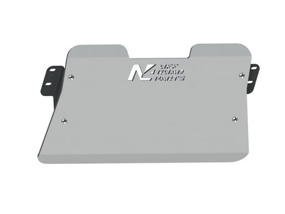 Protection avant en aluminium de 8mm pour Toyota HDJ80 avec treuil mécanique, fabriquée par N4 OFFROAD, protection inférieure robuste.