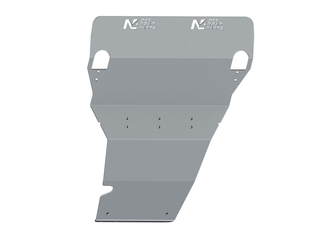 Protection avant en aluminium de 8mm pour Toyota VDJ200, avec pare-chocs ARB N4-Offroad, protections inférieures robustes.