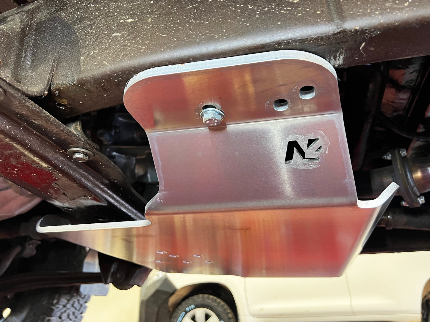 Protection de boîte de transfert en aluminium 8mm pour Toyota GRJ71, HZJ71 et HZJ74, protection inférieure par N4 OFFROAD