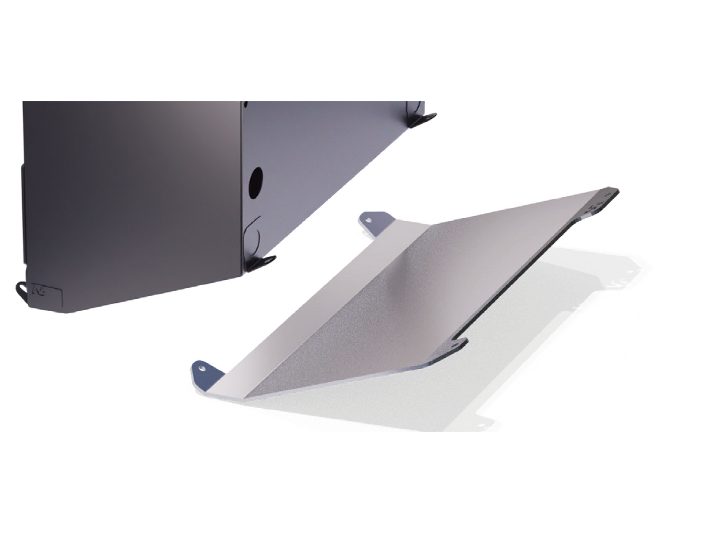 Protection inférieure en aluminium de 6mm pour réservoir supplémentaire sur Iveco Daily 3 4x4 phase 2 N4 OFFROAD, robuste et durable.