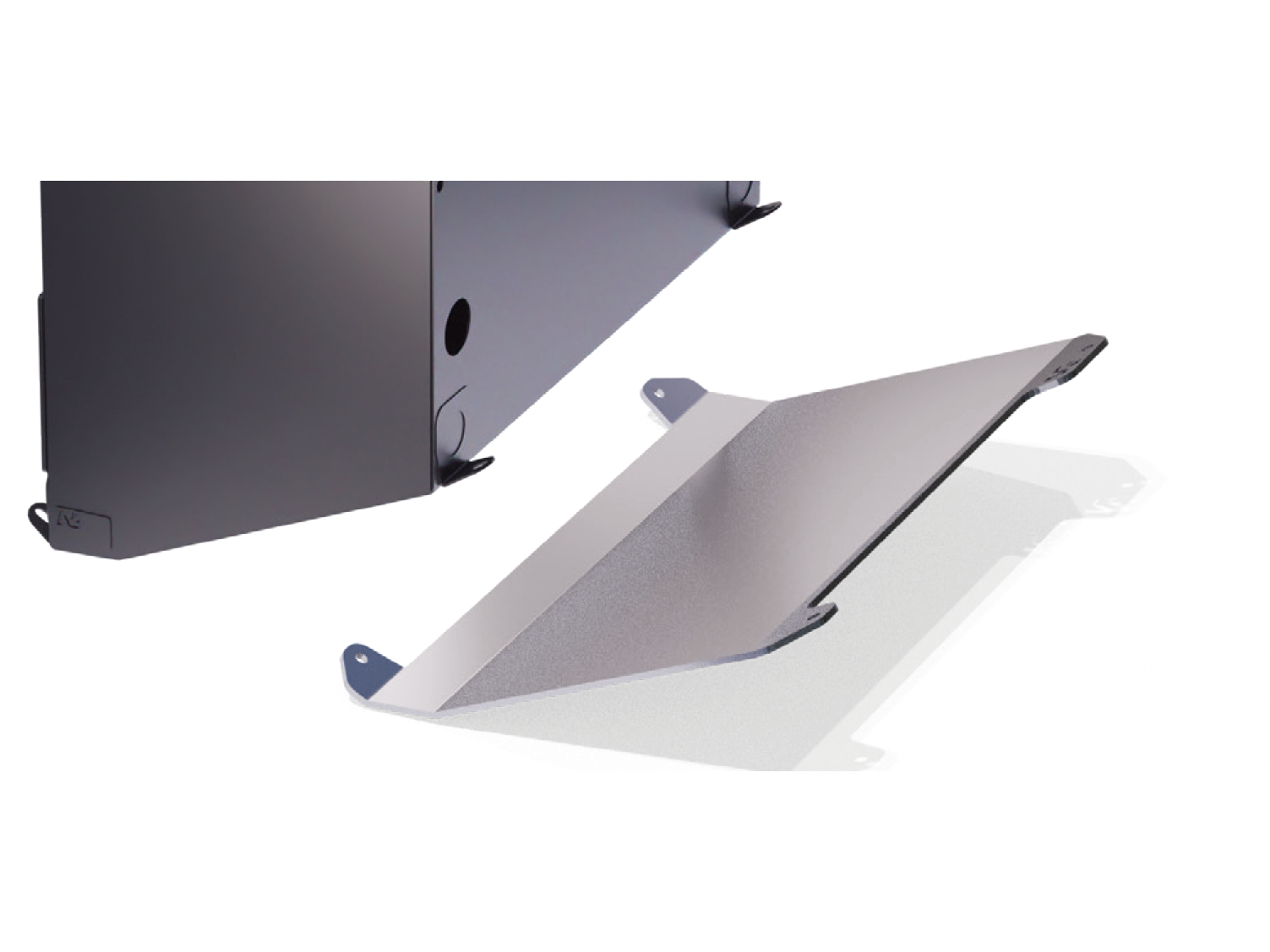 Protection inférieure en aluminium de 6mm pour réservoir supplémentaire sur Iveco Daily 3 4x4 phase 2 N4 OFFROAD, robuste et durable.