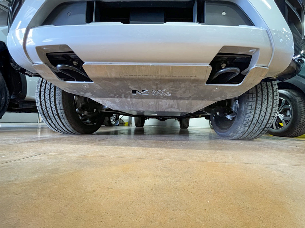 Protection avant en aluminium 8mm pour ski, adaptée au Ford Ranger T9 2023+ N4 OFFROAD, protection inférieure robuste et résistante.